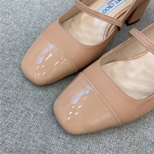 High Quality Luxury Jimmy Choo New Thick Heel Mary Jane Shoes – Style 63415 product detail