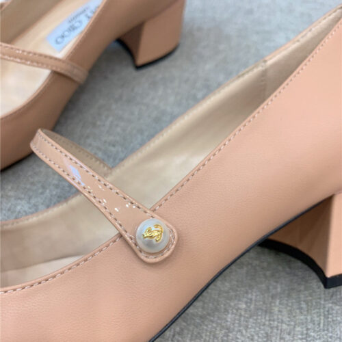 High Quality Luxury Jimmy Choo New Thick Heel Mary Jane Shoes – Style 63415 product detail