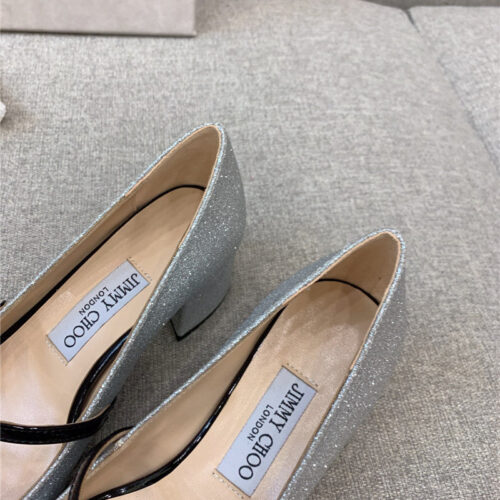 High Quality Luxury Jimmy Choo New Thick Heel Mary Jane Shoes – Style 94487 product detail