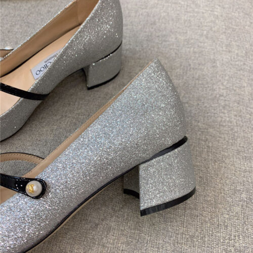 High Quality Luxury Jimmy Choo New Thick Heel Mary Jane Shoes – Style 94487 product detail