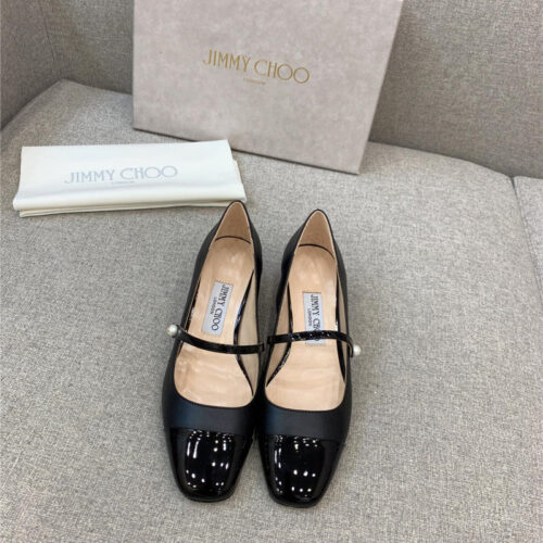 High Quality Luxury Jimmy Choo New Thick Heel Mary Jane Shoes – Style 25559 product detail