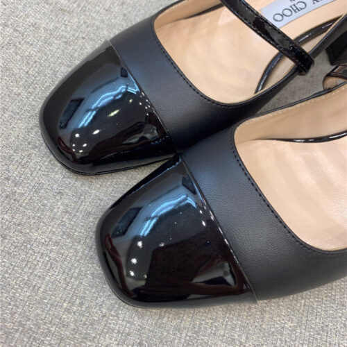 High Quality Luxury Jimmy Choo New Thick Heel Mary Jane Shoes – Style 25559 product detail