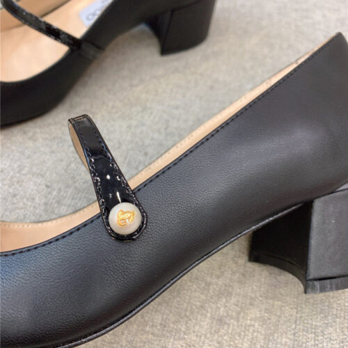 High Quality Luxury Jimmy Choo New Thick Heel Mary Jane Shoes – Style 25559 product detail