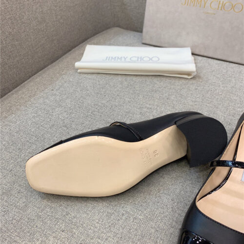 High Quality Luxury Jimmy Choo New Thick Heel Mary Jane Shoes – Style 25559 product detail