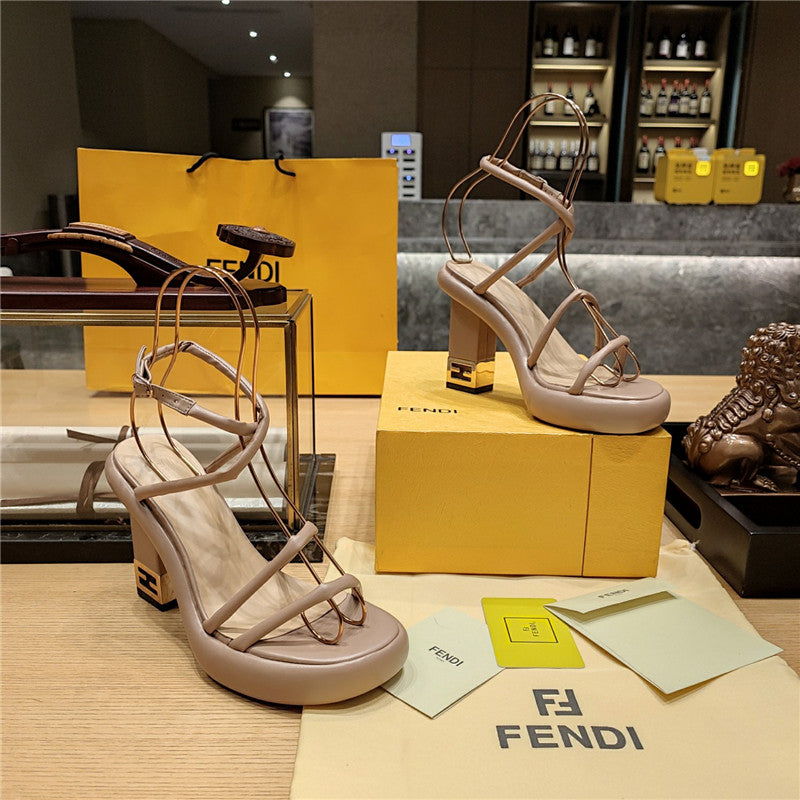 High Quality Luxury Fendi Color Block Haute Couture Sandals – Style 89747 product detail