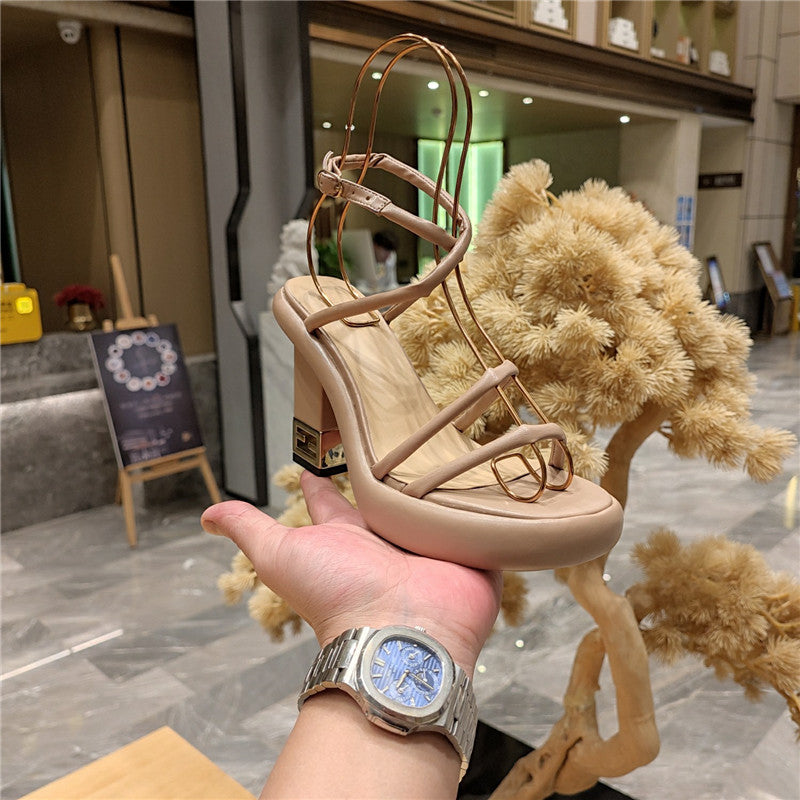High Quality Luxury Fendi Color Block Haute Couture Sandals – Style 89747 product detail