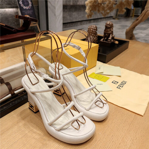 High Quality Luxury Fendi Color Block Haute Couture Sandals