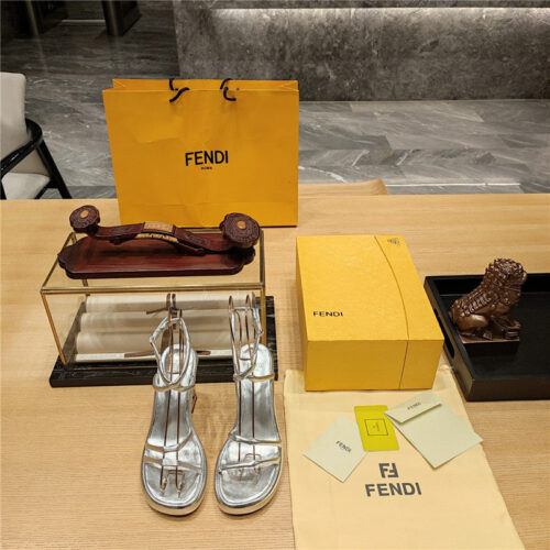 High Quality Luxury Fendi Color Block Haute Couture Sandals – Style 05555 product detail