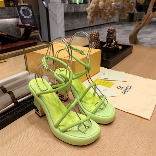 High Quality Luxury Fendi Color Block Haute Couture Sandals – Style 98771
