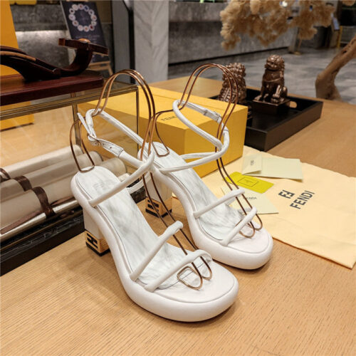 High Quality Luxury Fendi Color Block Haute Couture Sandals – Style 55827