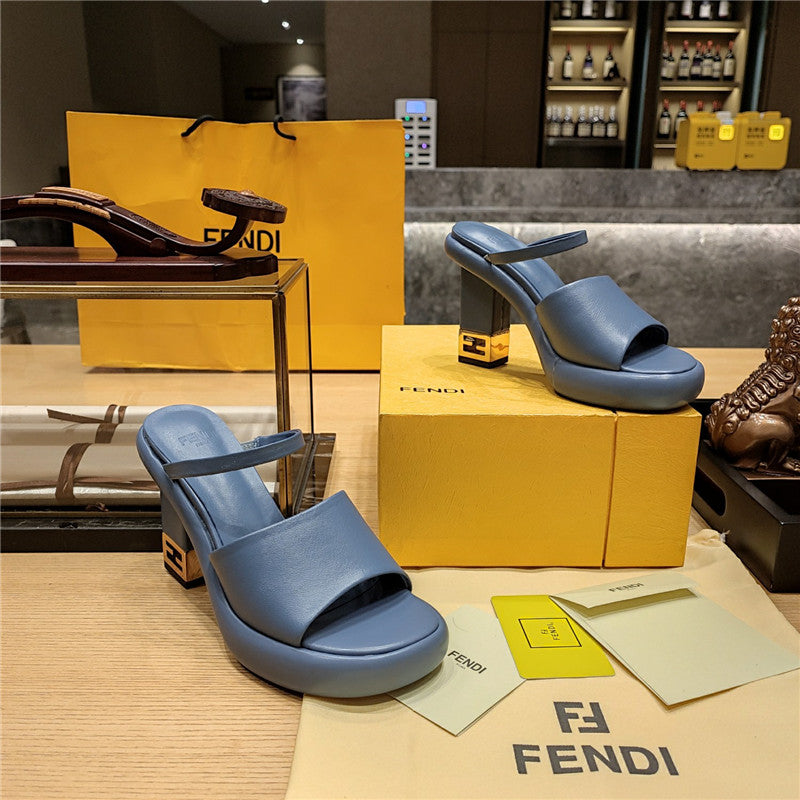 High Quality Luxury Fendi Block Heel Sandals – Style 56499 product detail