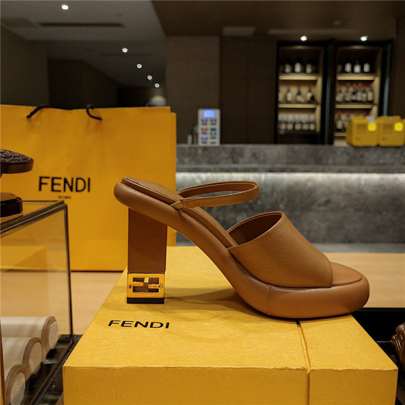 High Quality Luxury Fendi Block Heel Sandals product detail