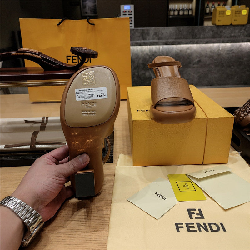 High Quality Luxury Fendi Block Heel Sandals product detail