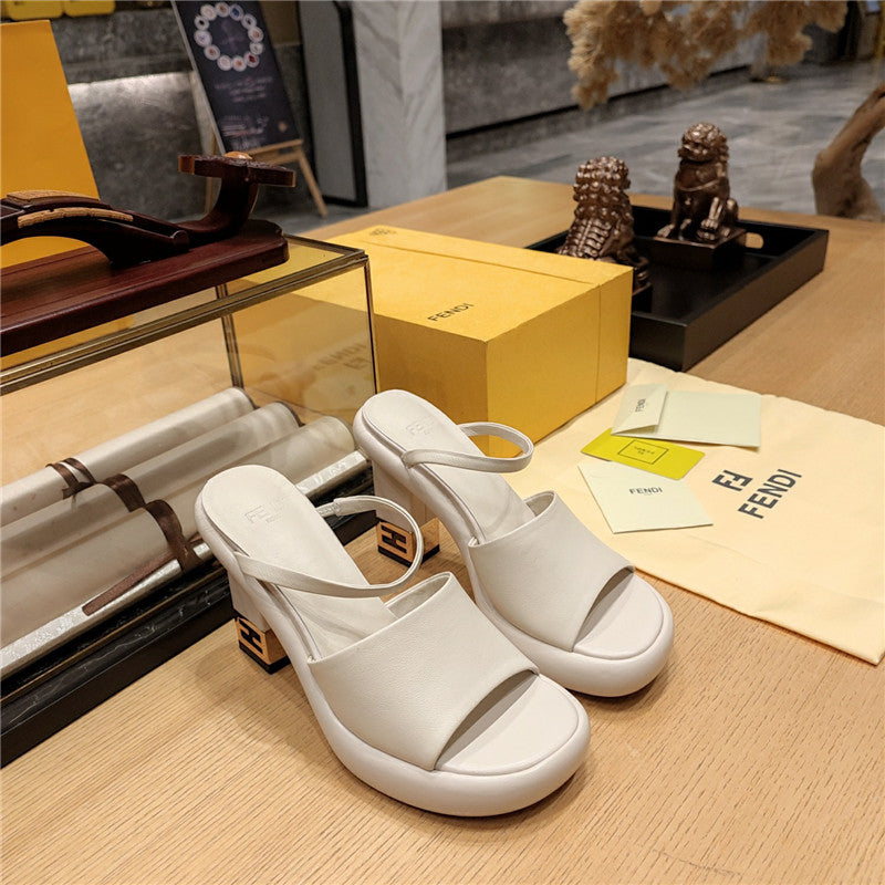 High Quality Luxury Fendi Block Heel Sandals – Style 74003
