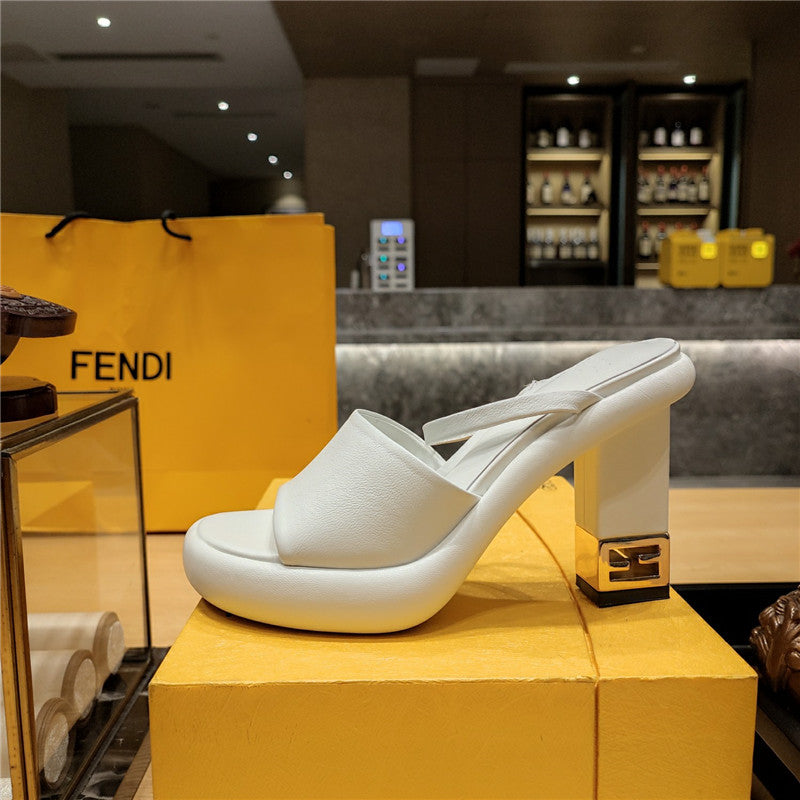 High Quality Luxury Fendi Block Heel Sandals – Style 67219 product detail