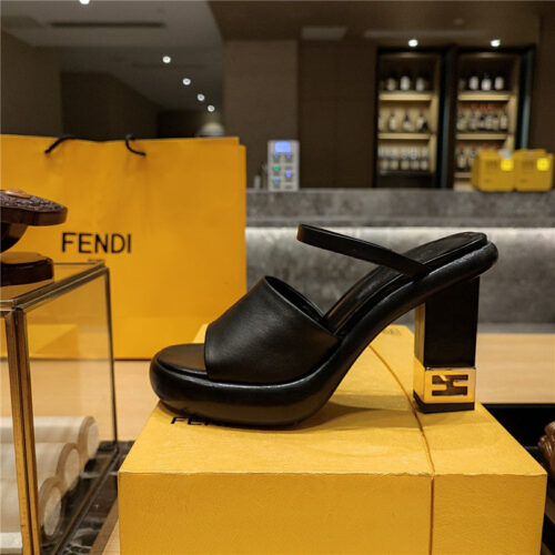 High Quality Luxury Fendi Block Heel Sandals – Style 60435 product detail