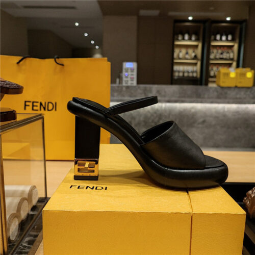 High Quality Luxury Fendi Block Heel Sandals – Style 60435 product detail