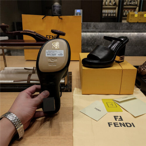 High Quality Luxury Fendi Block Heel Sandals – Style 60435 product detail