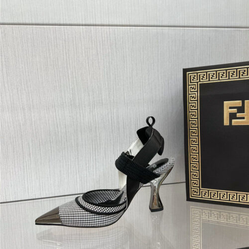 High Quality Luxury Fendi Classic Houndstooth Jacquard Pumps product detail