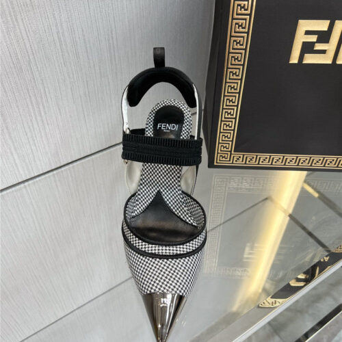 High Quality Luxury Fendi Classic Houndstooth Jacquard Pumps product detail
