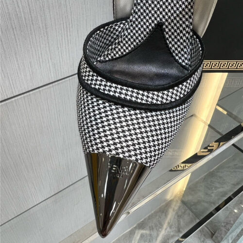 High Quality Luxury Fendi Classic Houndstooth Jacquard Pumps product detail