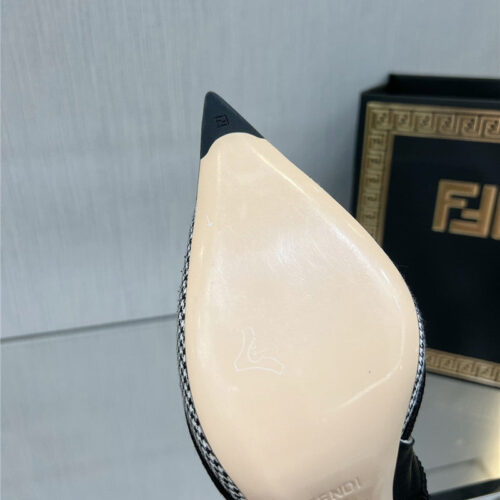 High Quality Luxury Fendi Classic Houndstooth Jacquard Pumps product detail