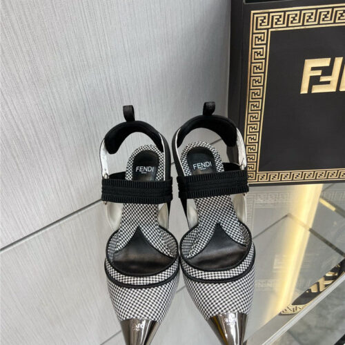 High Quality Luxury Fendi Classic Houndstooth Jacquard Pumps product detail