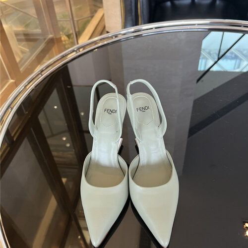 High Quality Luxury Fendi F-Shaped Three-Dimensional Heel Pumps – Style 22803 product detail
