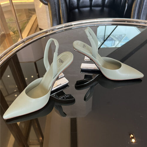 High Quality Luxury Fendi F-Shaped Three-Dimensional Heel Pumps – Style 22803 alternate view