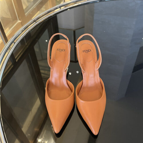 High Quality Luxury Fendi F-Shaped Three-Dimensional Heel Pumps – Style 26739 product detail