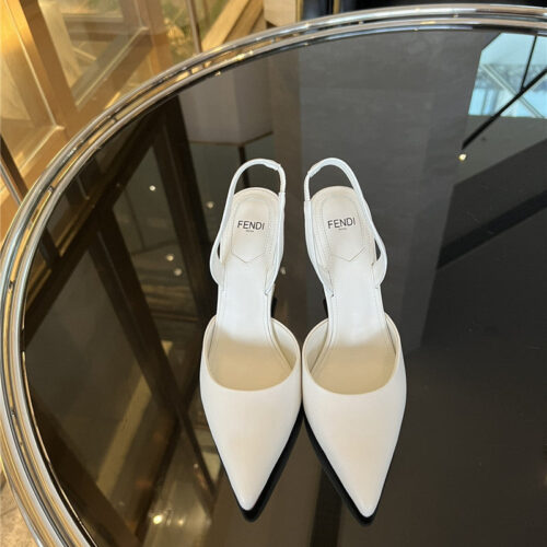 High Quality Luxury Fendi F-Shaped Three-Dimensional Heel Pumps – Style 49331 product detail