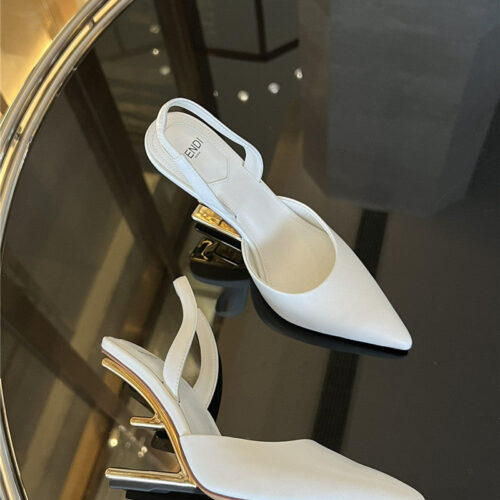 High Quality Luxury Fendi F-Shaped Three-Dimensional Heel Pumps – Style 49331 product detail