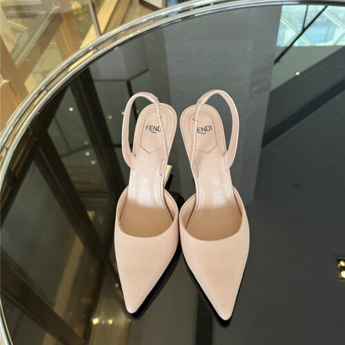 High Quality Luxury Fendi F-Shaped Three-Dimensional Heel Pumps – Style 40851 product detail