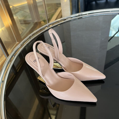 High Quality Luxury Fendi F-Shaped Three-Dimensional Heel Pumps – Style 40851 alternate view