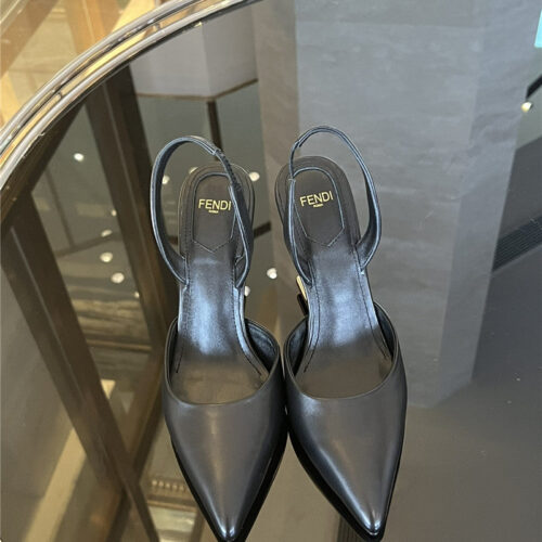 High Quality Luxury Fendi F-Shaped Three-Dimensional Heel Pumps – Style 96211 product detail