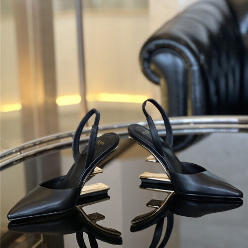 High Quality Luxury Fendi F-Shaped Three-Dimensional Heel Pumps – Style 96211 product detail