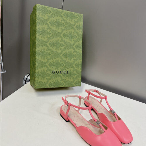High Quality Luxury Gucci Double G Hardware Buckle Embellished Sandals