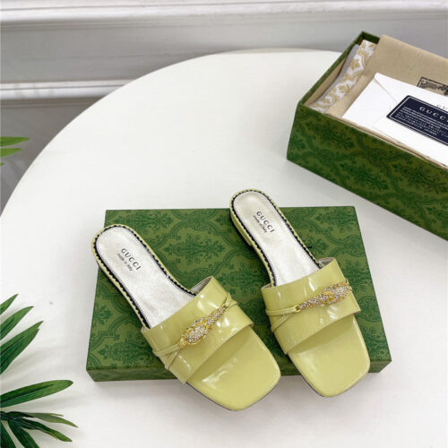 High Quality Luxury Gucci New Metal Snake Head Slippers – Style 61107