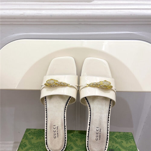 High Quality Luxury Gucci New Metal Snake Head Slippers product detail