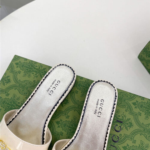 High Quality Luxury Gucci New Metal Snake Head Slippers product detail