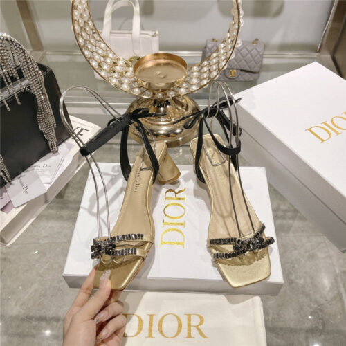 High Quality Luxury Dior Rhinestone Mary Jane Ballet Shoes – Style 89542 product detail