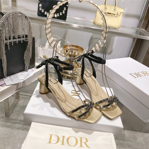 High Quality Luxury Dior Rhinestone Mary Jane Ballet Shoes – Style 89542 alternate view