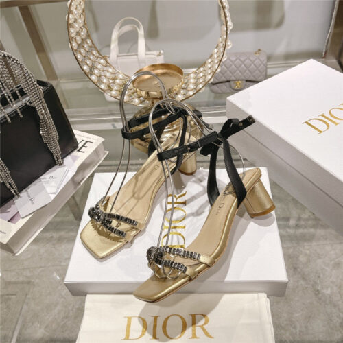 High Quality Luxury Dior Rhinestone Mary Jane Ballet Shoes – Style 89542