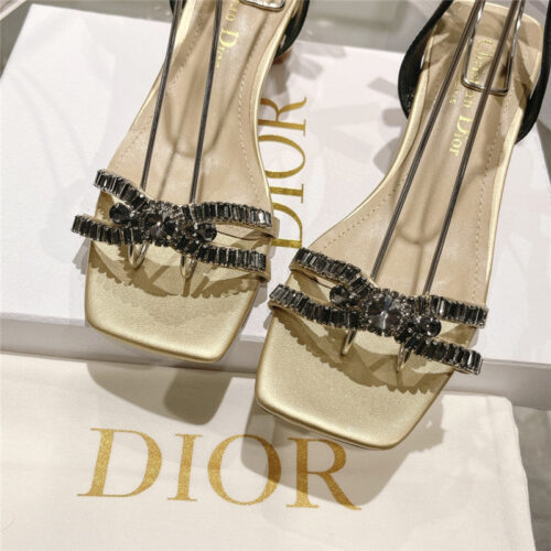 High Quality Luxury Dior Rhinestone Mary Jane Ballet Shoes – Style 89542 product detail