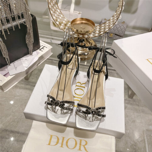 High Quality Luxury Dior Rhinestone Mary Jane Ballet Shoes – Style 48294 product detail