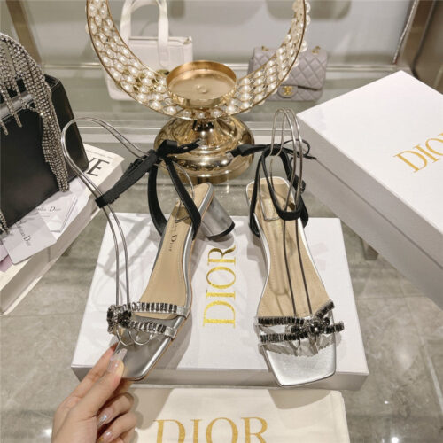 High Quality Luxury Dior Rhinestone Mary Jane Ballet Shoes – Style 48294 product detail