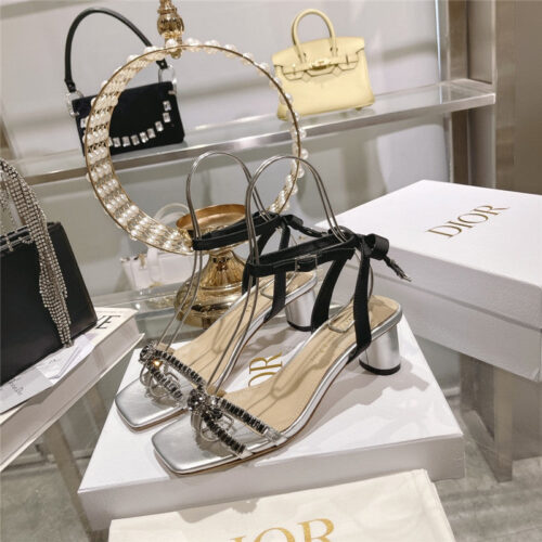 High Quality Luxury Dior Rhinestone Mary Jane Ballet Shoes – Style 48294 product detail