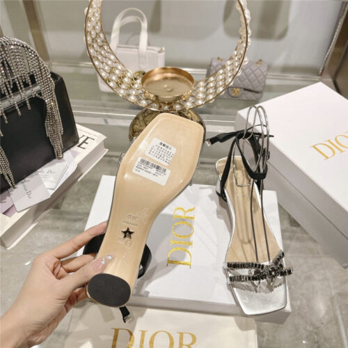 High Quality Luxury Dior Rhinestone Mary Jane Ballet Shoes – Style 48294 product detail