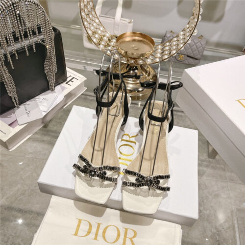 High Quality Luxury Dior Rhinestone Mary Jane Ballet Shoes – Style 74278 product detail