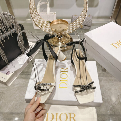 High Quality Luxury Dior Rhinestone Mary Jane Ballet Shoes – Style 74278 alternate view